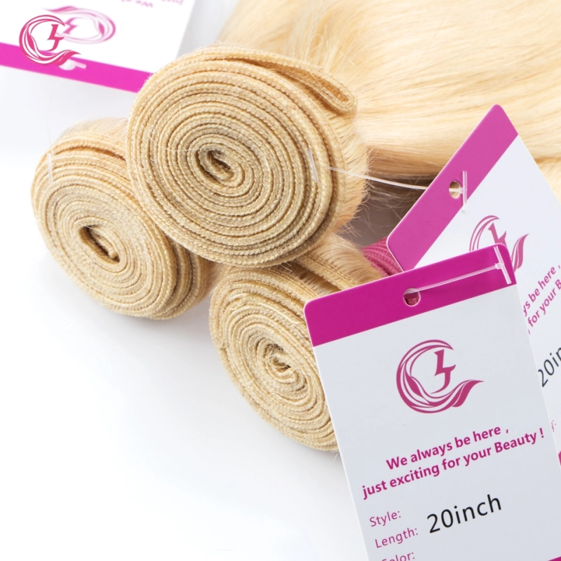 Virgin Hair of Straight Bundle #613 Blonde 100g With Double Weft For Medium High Market