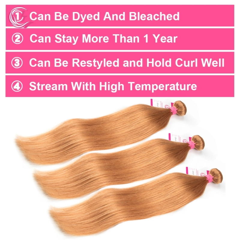 Virgin Hair of Straight Bundle 30# 100g With Double Weft For Medium High Market