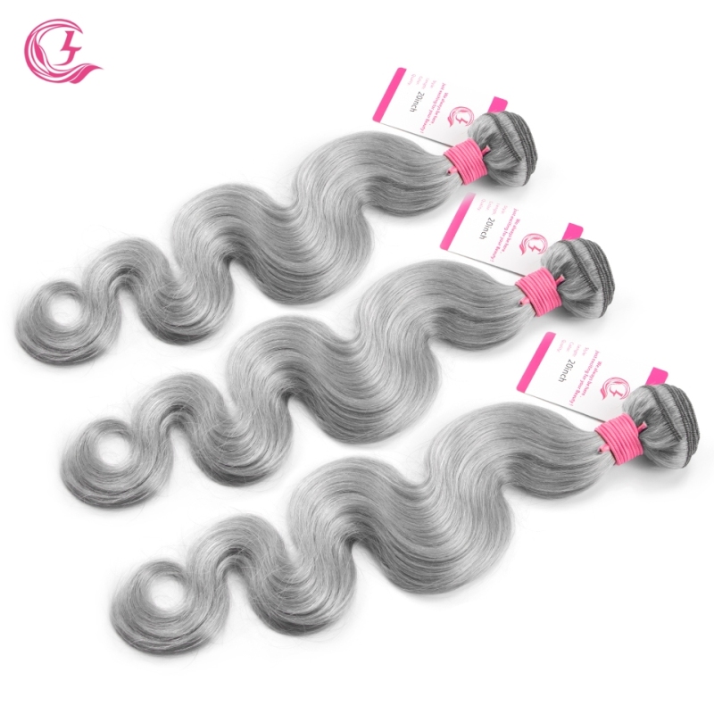 Virgin Hair of Body Wave Bundle Gray# 100g With Double Weft For Medium High Market