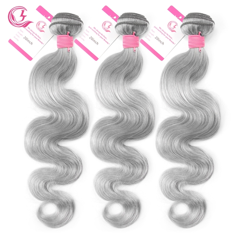 Virgin Hair of Body Wave Bundle Gray# 100g With Double Weft For Medium High Market