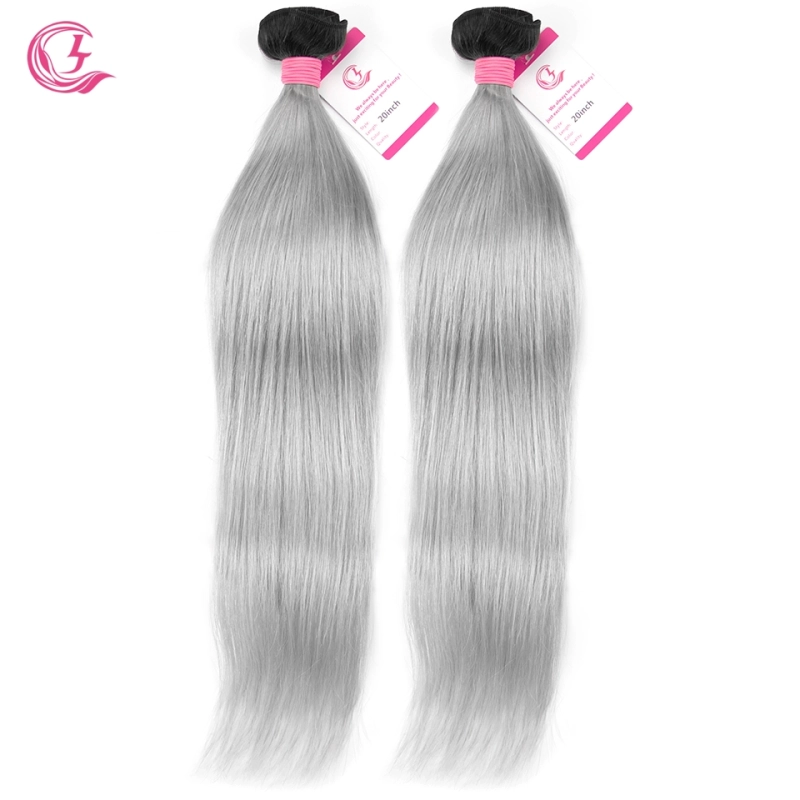 Virgin Hair of Straight Bundle 1b/Gray# 100g With Double Weft For Medium High Market