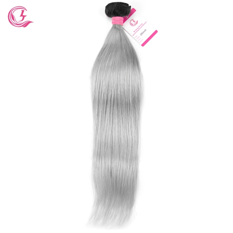 Virgin Hair of Straight Bundle 1b/Gray# 100g With Double Weft For Medium High Market