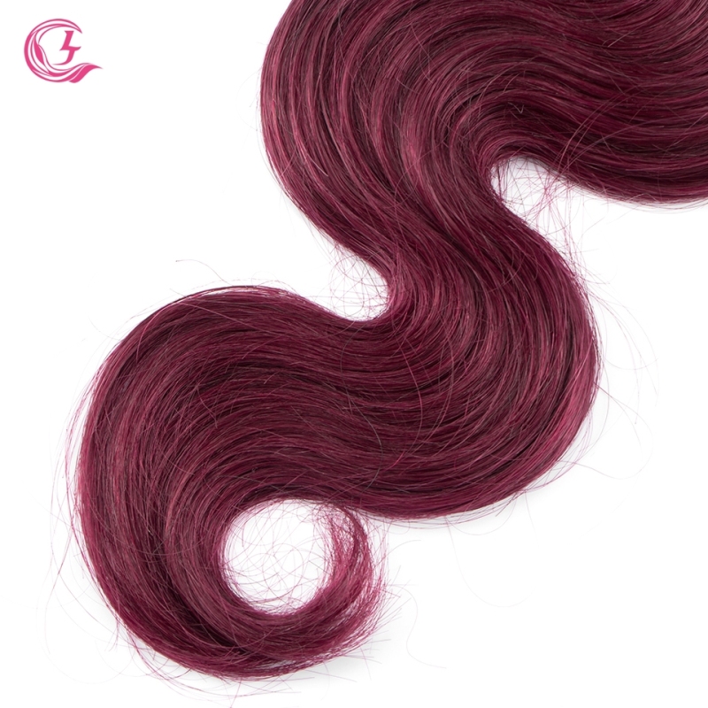 Virgin Hair of Body Wave Bundle 99j# 100g With Double Weft For Medium High Market