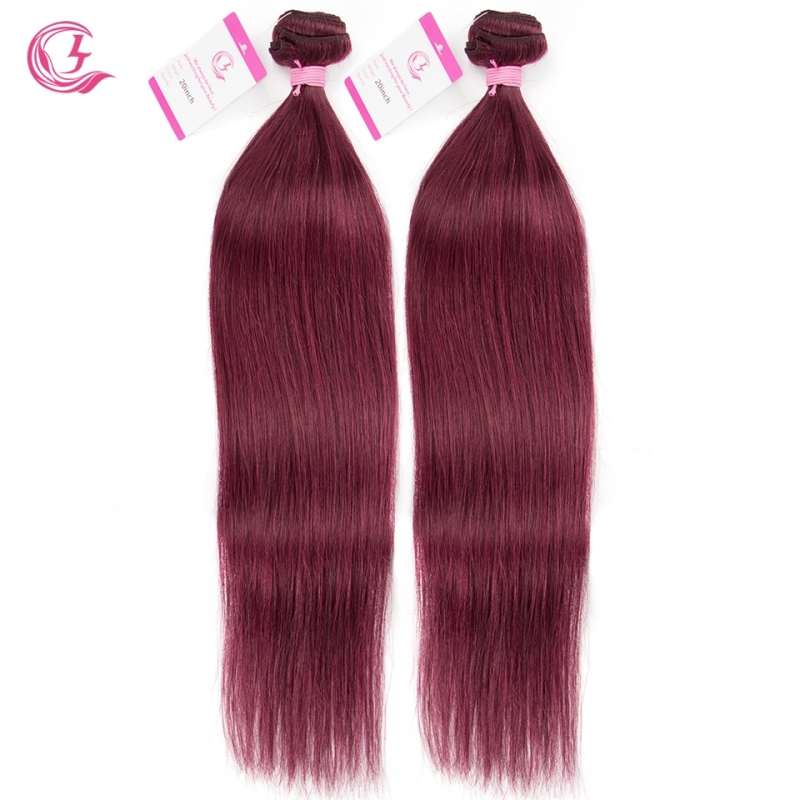 Virgin Hair of Straight Bundle 99j# 100g With Double Weft For Medium High Market