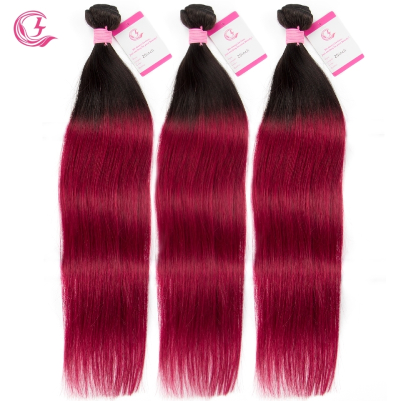 Virgin Hair of Straight Bundle 1b/99j# 100g With Double Weft For Medium High Market