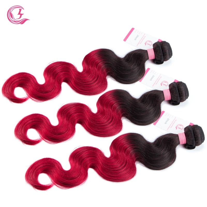 Virgin Hair of Body Wave Bundle 1b/99j# 100g With Double Weft For Medium High Market