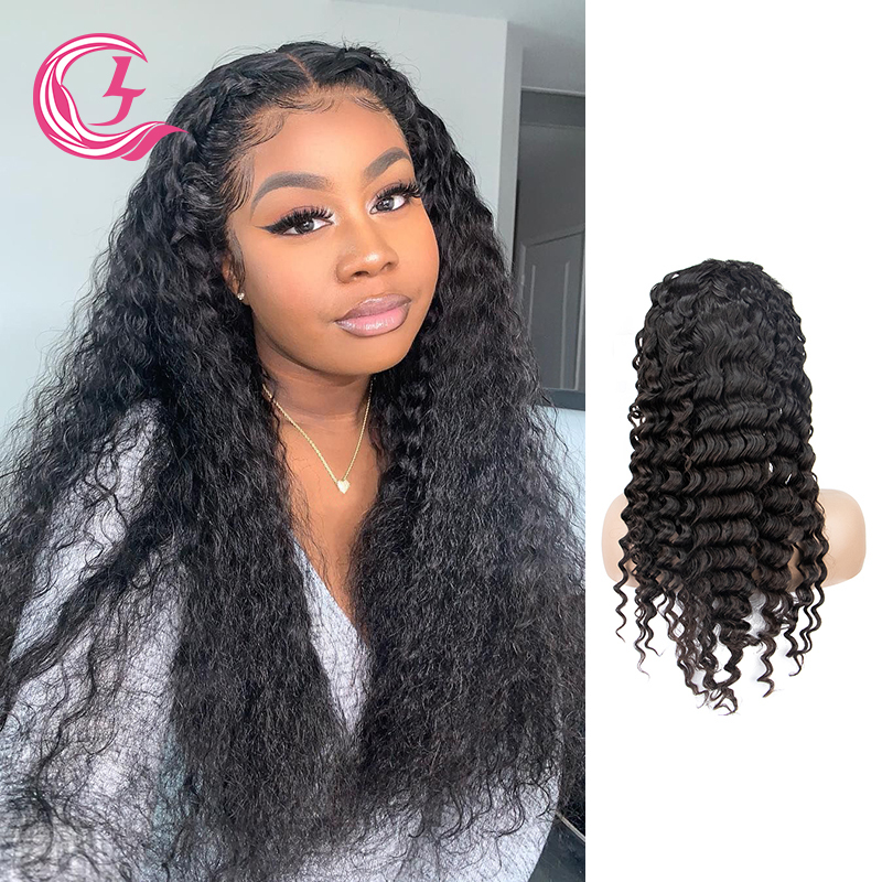 CLJhair 13X4 Deep Wave Indian Glueless Full Hd Lace Wigs