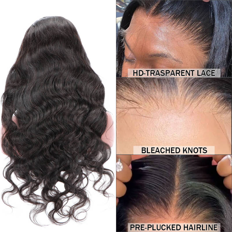 Clj Hair 5X5 Body Wave Hd Lace Closure Brazilian Hair 200% Density For Black Women