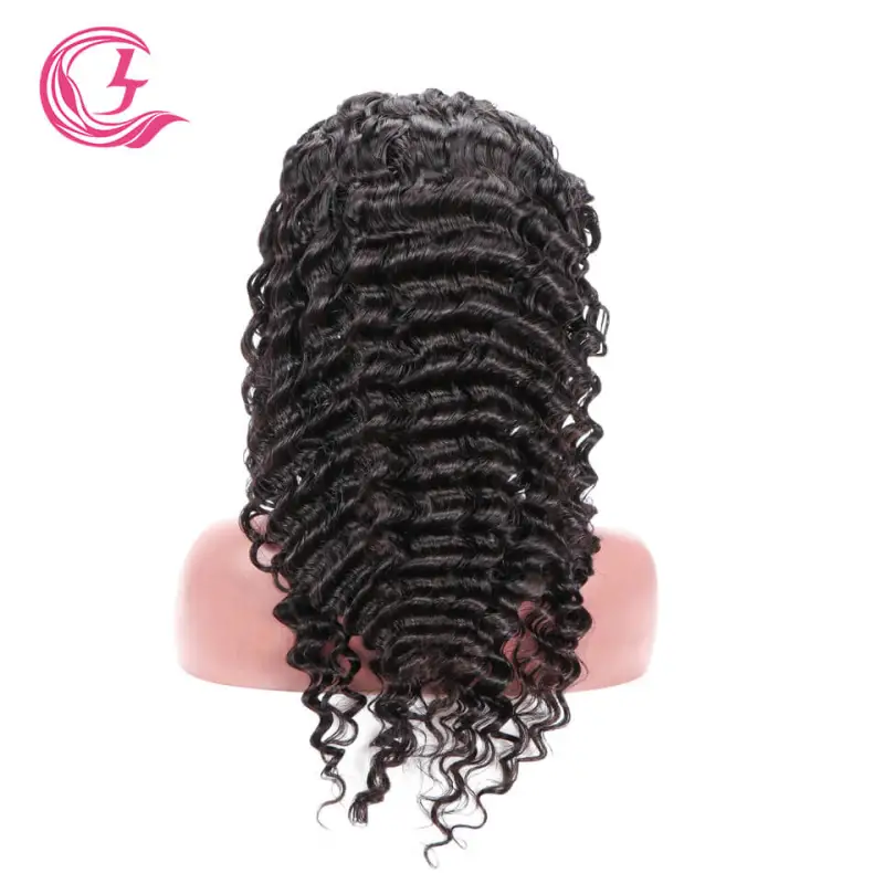 Cljhair 4X4 Deep Wave Hd Lace Closure Wigs 130% Density Unprocessed Cuticle Aligned Virgin Hair
