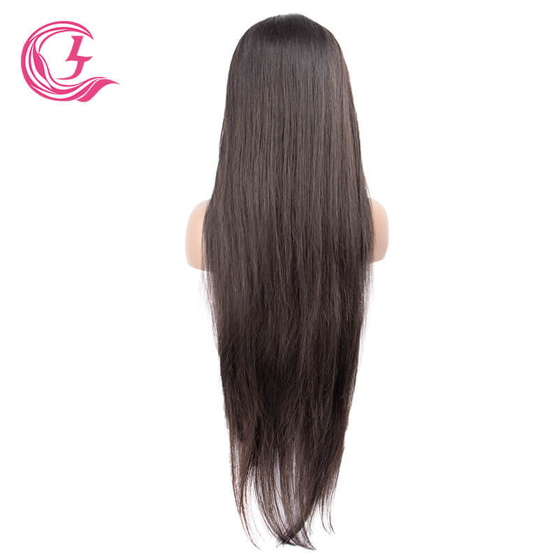 Cljhair 13X4 Straight Hd Pre Plucked Hd Lace Front 130% Density Human Peruvian Hair Wig
