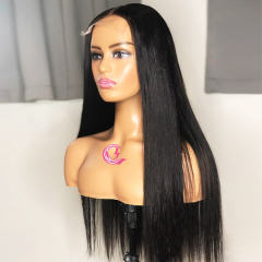 Cljhair Bone Straight 13X6 Hd Lace Frontal Wigs Natural 130 Density Unprocessed Virgin Hair