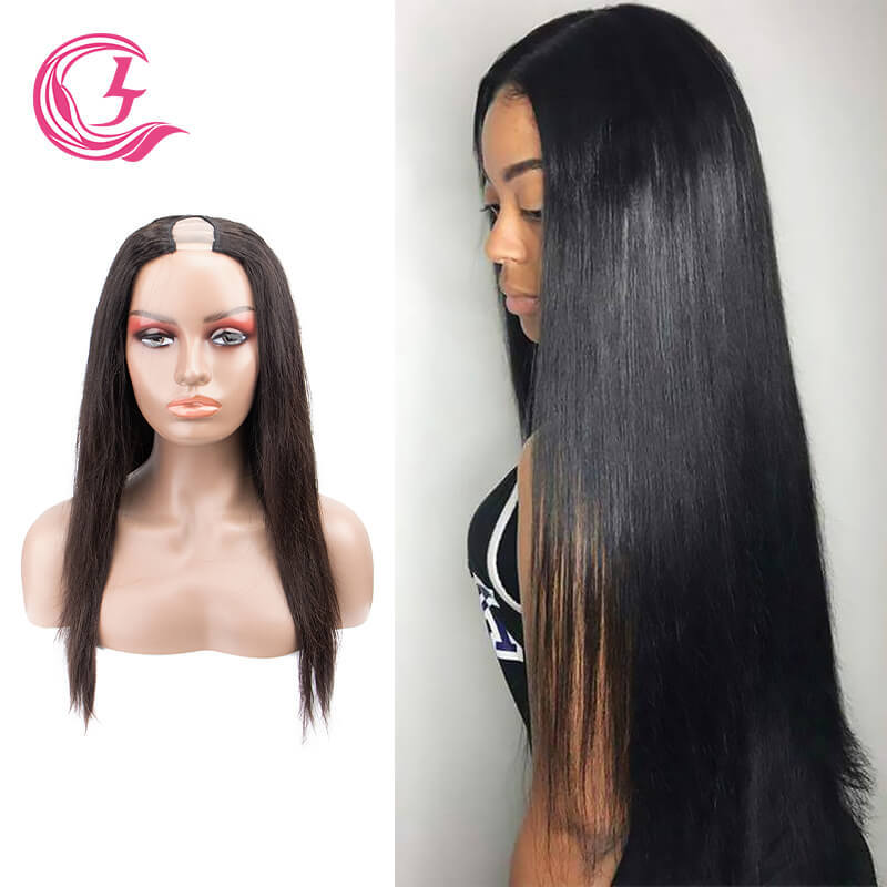 Cljhair Unprocessed Bone Straight U-Part Wigs 30Inch 100% Human Hair For Black Women