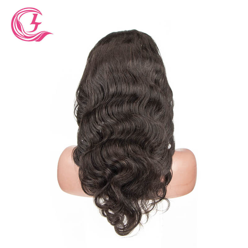 Cljhair Unprocessed Body Wave 13X6 Hd Lace Frontal Wigs Natural Color Virgin Hair 130 Density