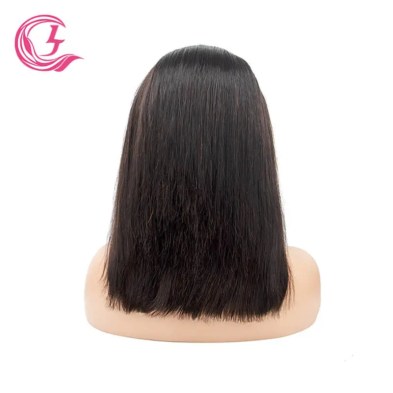 Cljhair 13X4 Bob Transparent Lace Frontal Wigs Bone Straight Natural Color 130% Density 30 Inch For Black Women