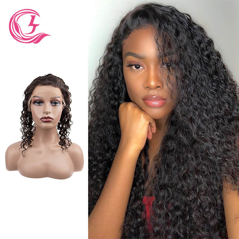 Cljhair 13X6 Deep Wave Indian Hair 130% Density Glueless Full Hd Lace Frontal Wigs For Black Women