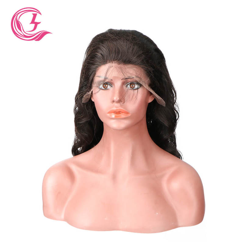 Cljhair Unprocessed Body Wave 13X6 Hd Lace Frontal Wigs Natural Color Virgin Hair 130 Density