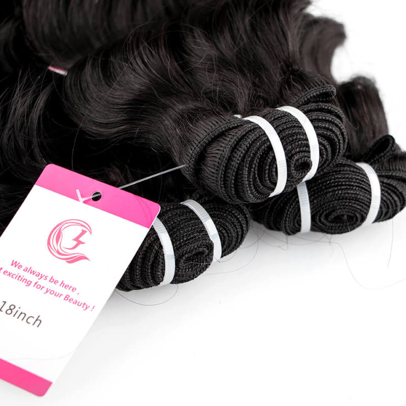 Cljhair Unprocessed Virgin Hair Of Indian Wave Bundle Natural Color 100G With Double Weft For Medium High Market