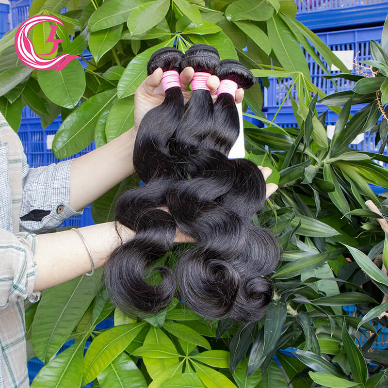 Cljhair Virgin Hair Of Body Wave Bundle Natural Color 100G With Double Weft For Medium High Market