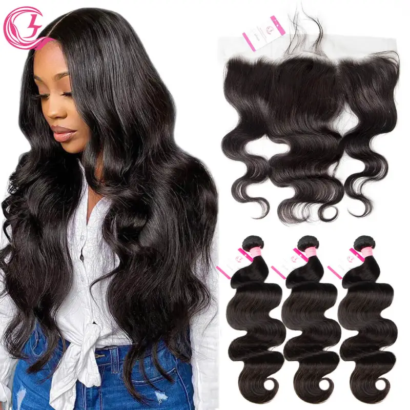 Cljhair Virgin Hair Of Body Wave Bundle Natural Color 100G With Double Weft For Medium High Market