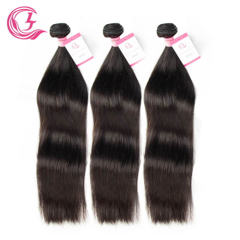 Cljhair Unprocessed Peruvian Bone Straight Bundles 100G Hair Lot Natural Extensions Human Hair