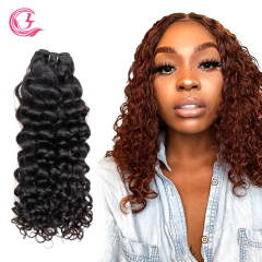 Cljhair Virgin Hair Of Italian Curly Bundle Natural Black Color 100G With Double Weft For Medium High Market