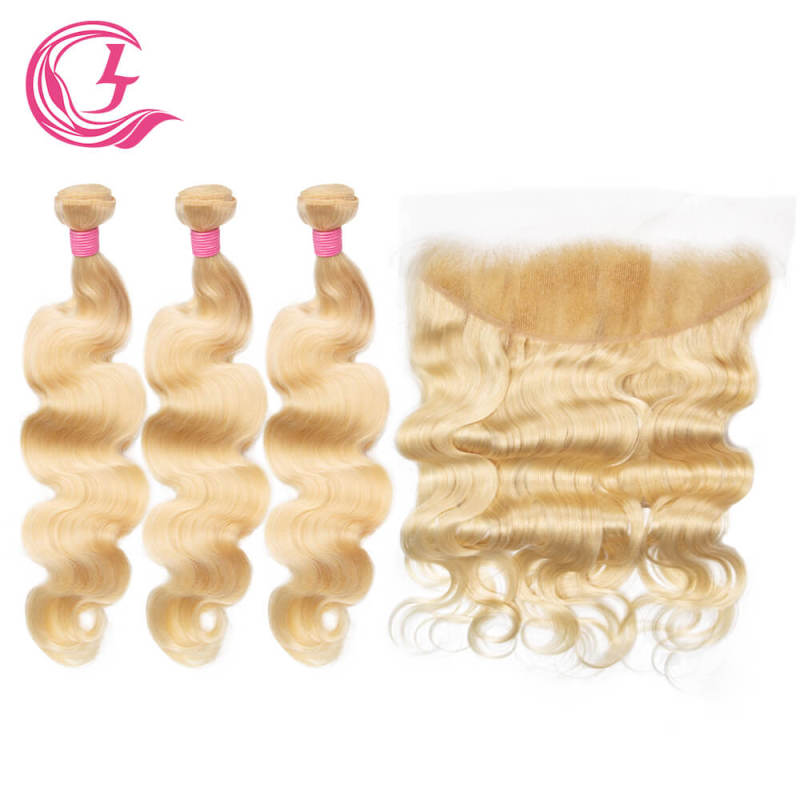 Cljhair Brazilian Hair Of Body Wave Bundle #613 Blonde 100G With Double Weft For Medium High Market