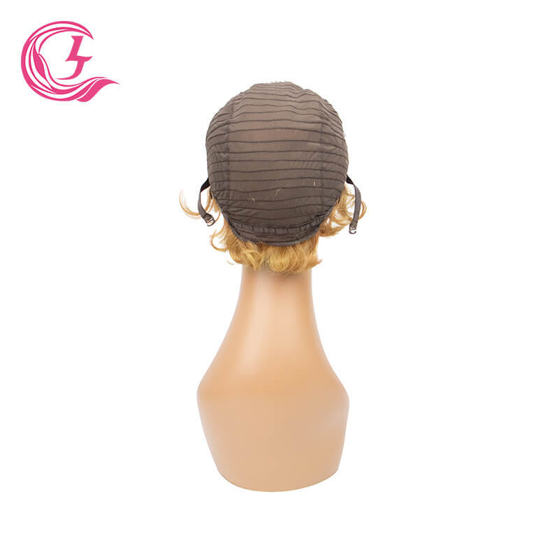 Cljhair Unprocessed 13X4 Pixie Cut Wigs Transparent Lace Front #30 Color Peruvian Hair For Medium High Market