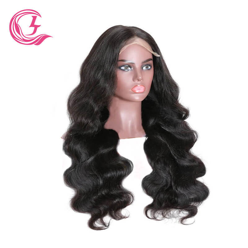 Cljhair Unprocessed 4X4 Body Wave Transparent Lace Closure Cuticle Aligned Virgin Hair Wigs For Black Women