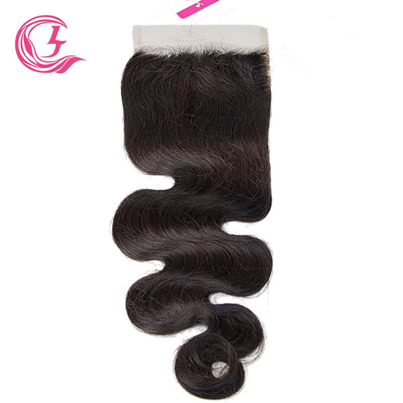 Clj Unprocessed Body Wave 5X5 Hd Lace Closure Natural Black Cuticle Aligned Virgin Hair For Medium High Market