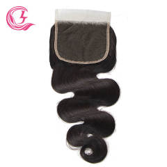 Clj Unprocessed Body Wave 5X5 Hd Lace Closure Natural Black Cuticle Aligned Virgin Hair For Medium High Market