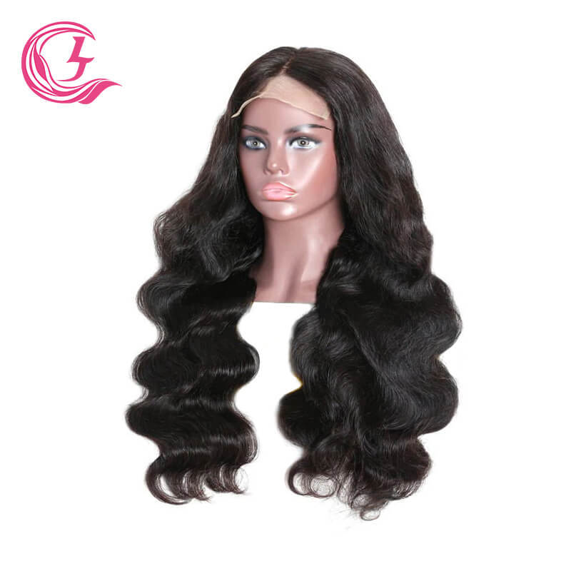 Cljhair Unprocessed 4X4 Body Wave Transparent Lace Closure Cuticle Aligned Virgin Hair Wigs For Black Women