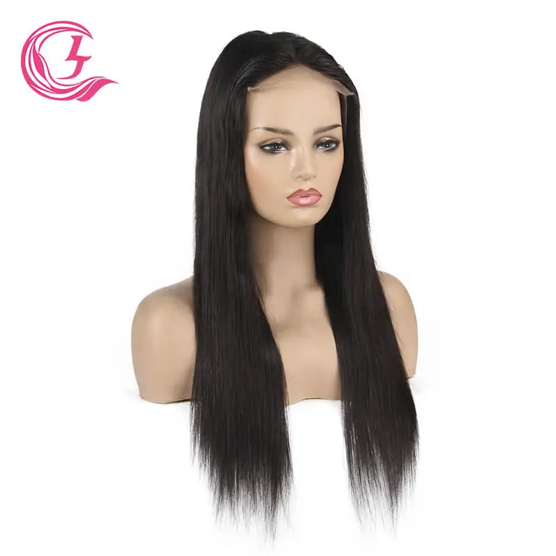 Cljhair Unprocessed 5X5 Bone Straight Transparent Lace Closure Cuticle Aligned Virgin Hair Wigs For Natural Hair
