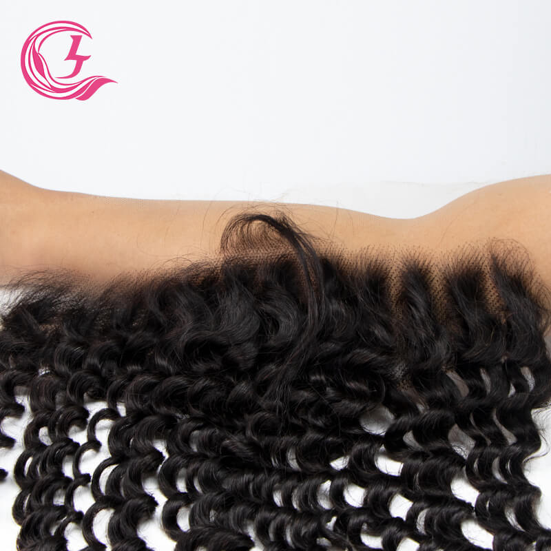 Clj Unprocessed Body Wave 13X4 Hd Lace Closure Natural Black Cuticle Aligned Virgin Hair For Medium High Market