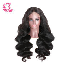 Cljhair Unprocessed 4X4 Body Wave Transparent Lace Closure Cuticle Aligned Virgin Hair Wigs For Black Women