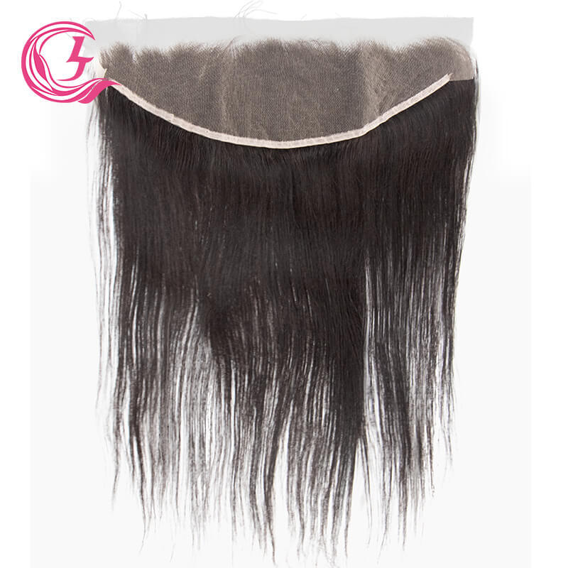 Clj Unprocessed Bone Straight 13X4 Hd Lace Closure Natural Black Cuticle Aligned Virgin Hair For Medium High Market