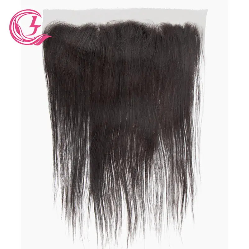 Clj Unprocessed Bone Straight 13X4 Hd Lace Closure Natural Black Cuticle Aligned Virgin Hair For Medium High Market