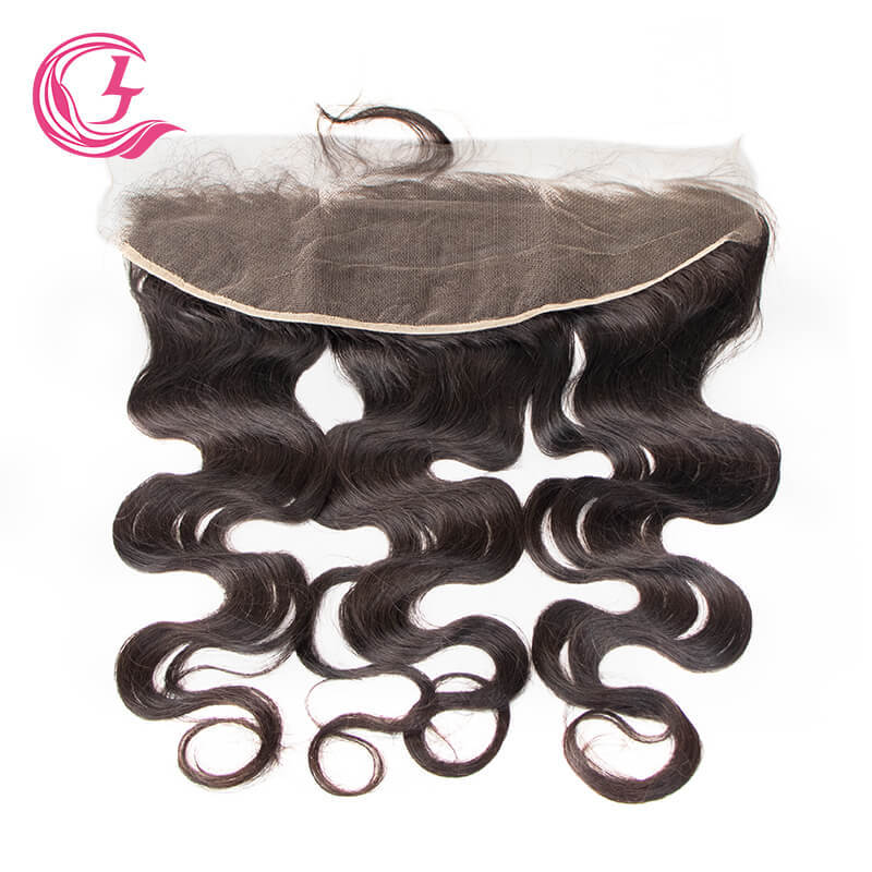 Clj Unprocessed Body Wave 13X4 Hd Lace Closure Natural Black Cuticle Aligned Virgin Hair For Medium High Market