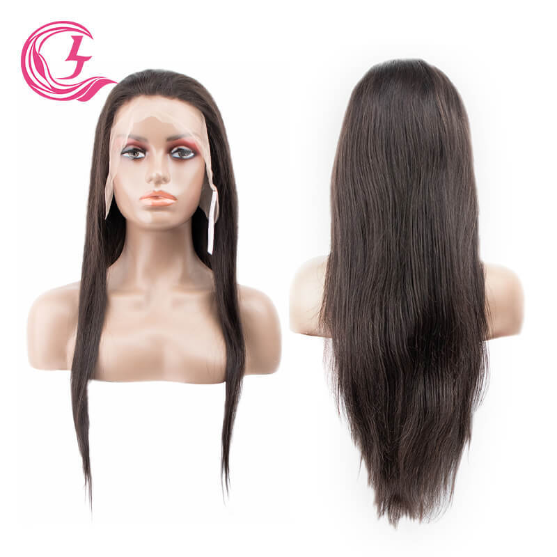 Clj Unprocessed 13X6 Bone Straight Transparent Lace Front Wigs 100% Human Hair For Black Women