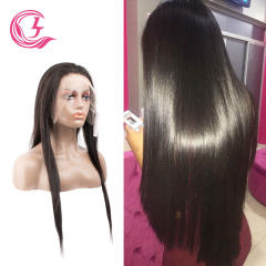 Clj Unprocessed 13X6 Bone Straight Transparent Lace Front Wigs 100% Human Hair For Black Women