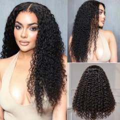 CLJHair Bouncy Deep Wave 13x4 Transparent Lace Frontal 150% Density Human Hair Wig