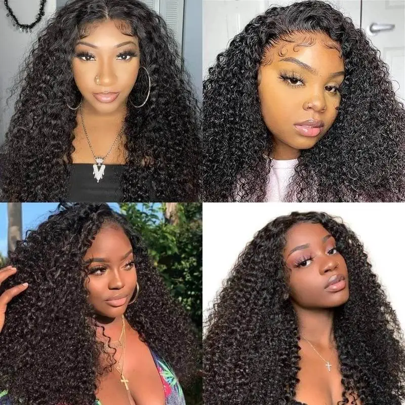 CLJHair 13x4 Lace Front Wigs With 150% Density Jerry Curly Human Hair Wigs