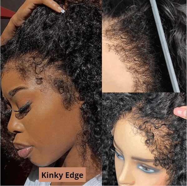 CLJHair Kinky Curly 13x4 Transparent Lace Front Wig With 150% Density