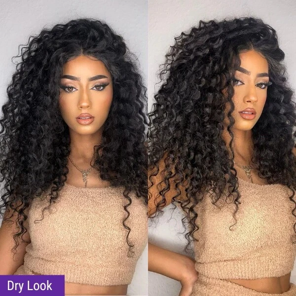 CLJHair Bouncy Deep Wave 13x4 Transparent Lace Frontal 150% Density Human Hair Wig