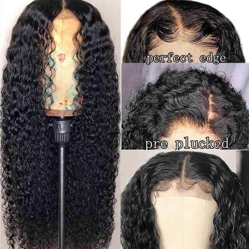 CLJHair Jerry Curly 13x4 Transparent Lace Frontal Wig With 150% Density