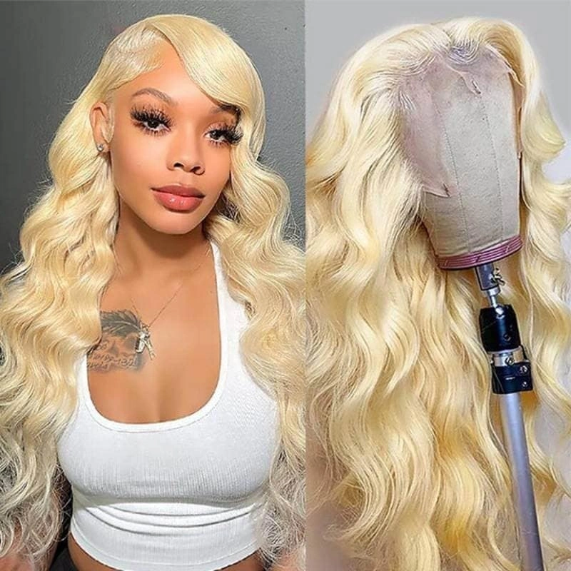 CLJHair #613 Blonde Lace Frontal Wigs Body Wave Human Hair With Baby Hair