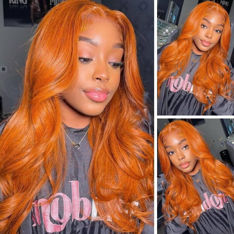 CLJHair Body Wave Ginger Hair Color 13x4 Lace Front Wigs With Baby Hair