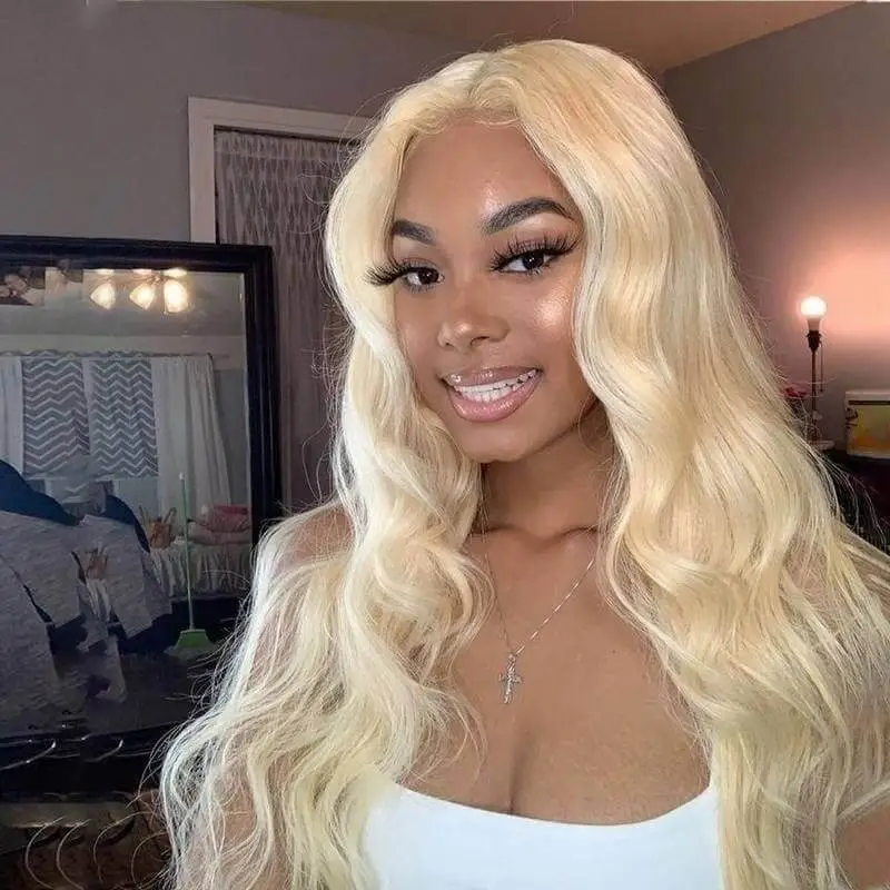 CLJHair #613 Blonde Lace Frontal Wigs Body Wave Human Hair With Baby Hair