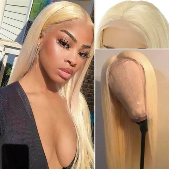 CLJHair 613 Blonde Hair Wig Straight Virgin Human Hair for Women