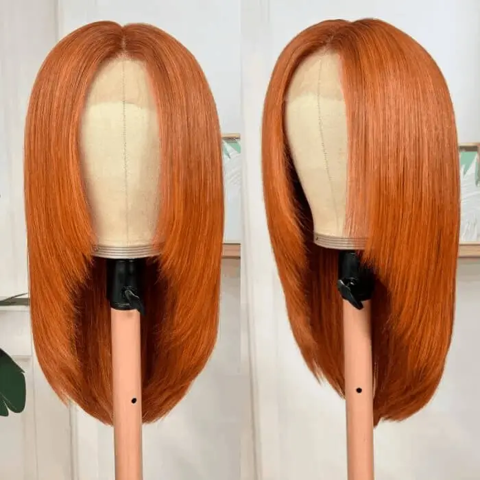 CLJHair Ginger Straight 13x4 Lace Front Human Hair Wig for Women 150% Density