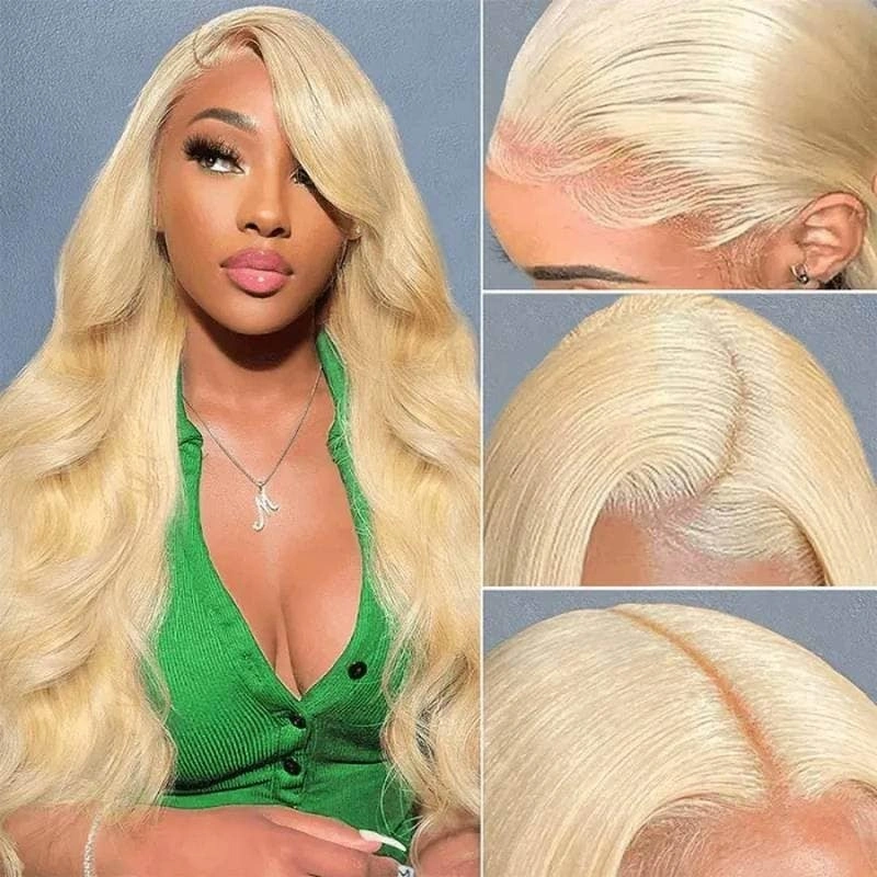 CLJHair 13x4 Lace Frontal Wig 613 Blonde Body Wave Colored Human Hair For Women